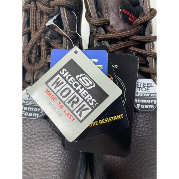 Skechers For Work Mens Burgin Tarlac Steel Toe Boots Relaxed Fit Size 8 Wide Fit - Picture 8 of 16